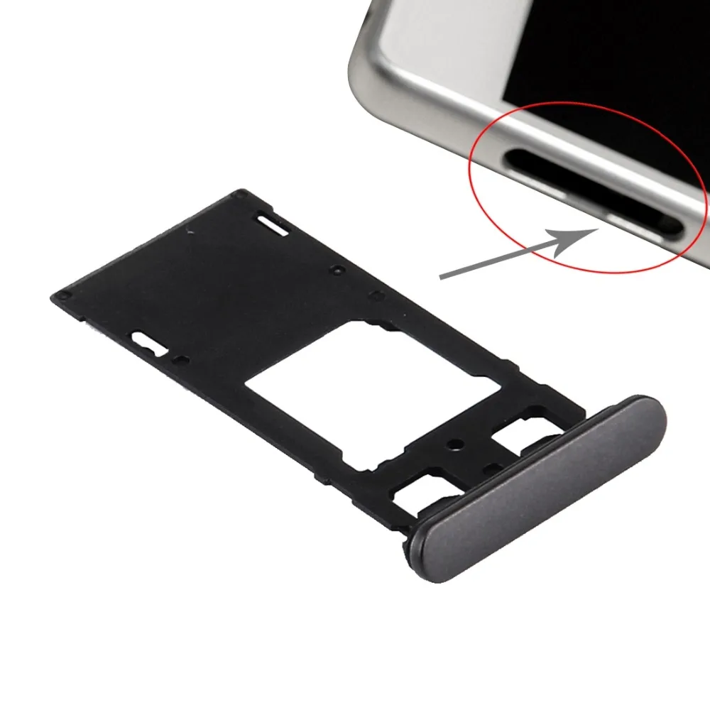 iPartsBuy SIM Card Tray + Micro SD / SIM Card Tray + Card Slot Port Dust Plug for Sony Xperia X (Dual SIM Version)