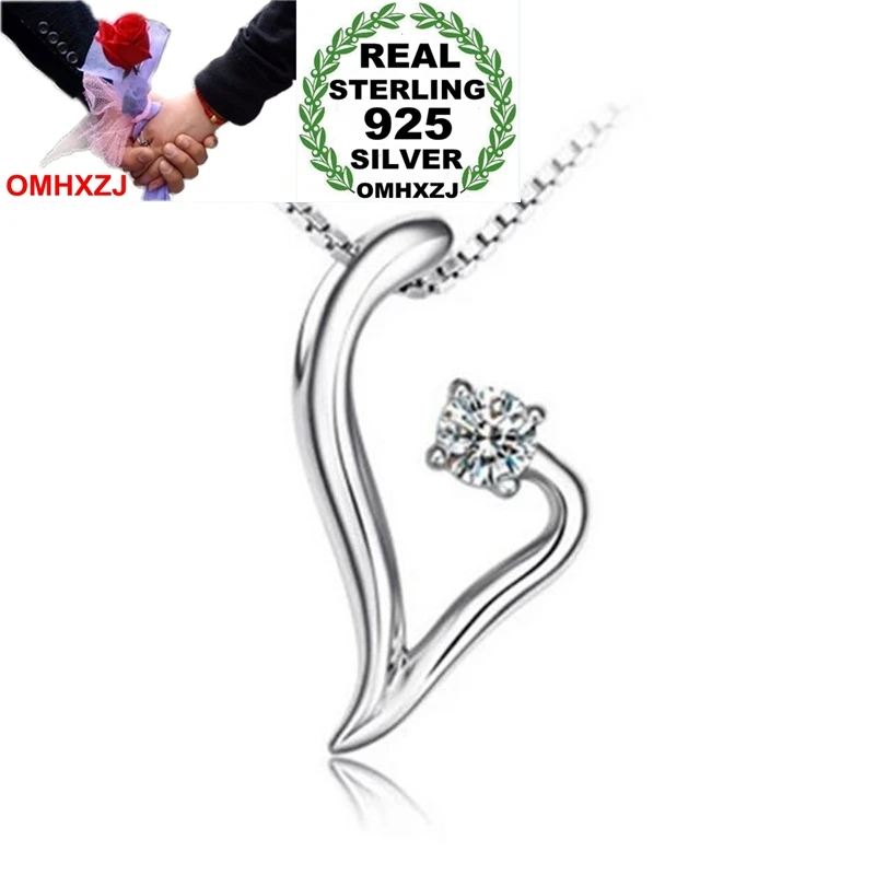 OMHXZJ Wholesale Fashion Eternity Love OL Woman Girl Gift Zircon 925 Sterling Silver Pendant Charms PE162 ( NO Chain Necklace )