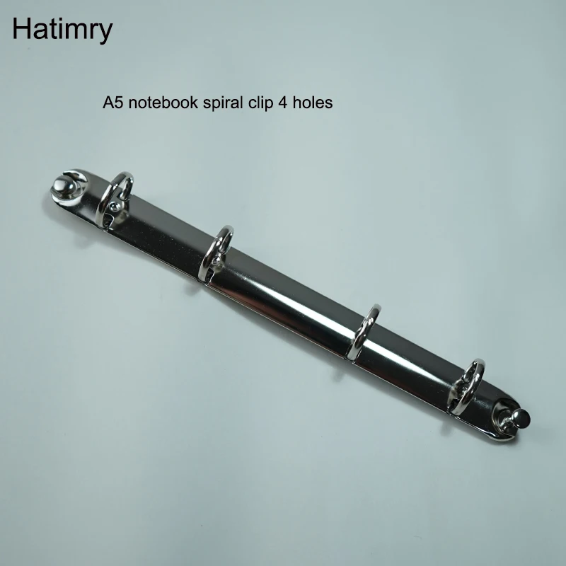 Hatimry A5 notebook clip 4 holes sliver color for DIY notebook A5 size binder clip school suppliers collect A5 paper for RU