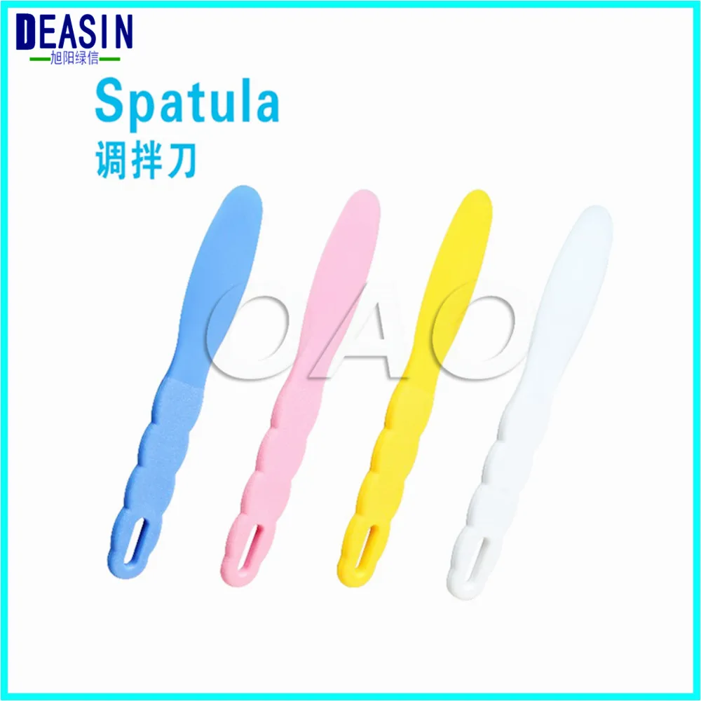 

Dental Supplies Dental Disposable Surgical Plastic Cement Plaster Spatula 50pcs Disposable Plastic Spatulas for Mixing Bowels