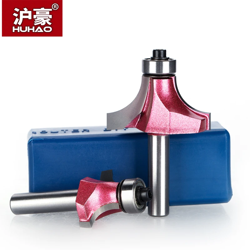 Huhao 1 Pcs 8 Mm Schacht Ronde-Over Router Bits Voor Hout Houtbewerking Tool Frees Met Lager Frees hoek Ronde Over Bit