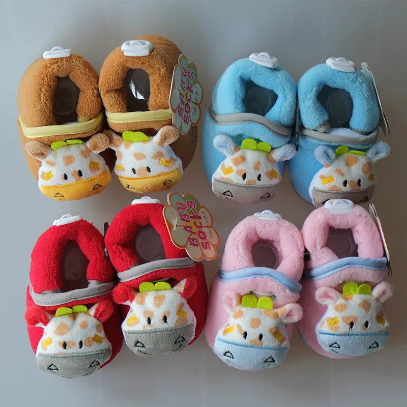 Winter super warm baby Cute 3D cartoon house shoes boots Infant Antiskid fleece Baby Shoes First Walkers 3 size 3-12 M Girl Boys