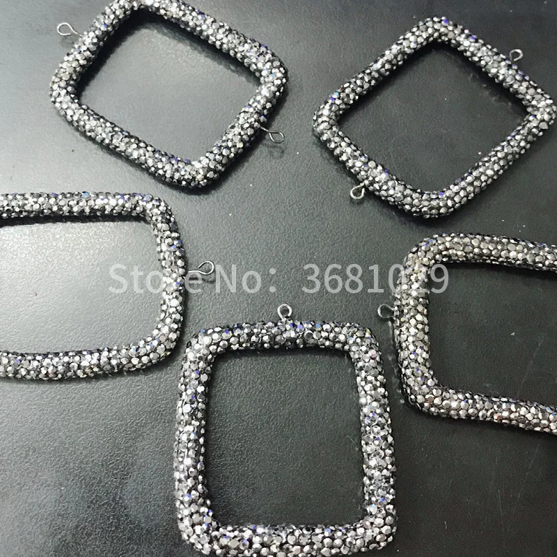 

Hollow square rhinestone small beads hipster exaggerated temperament accessories DIY gift