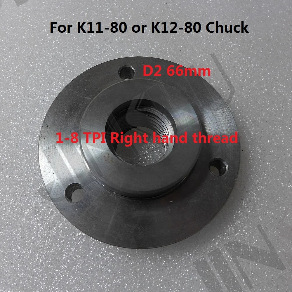 Rosca do eixo Chuck Flange Placa traseira, Placa adaptadora de placa base para K11-80, K12-80, 3 \