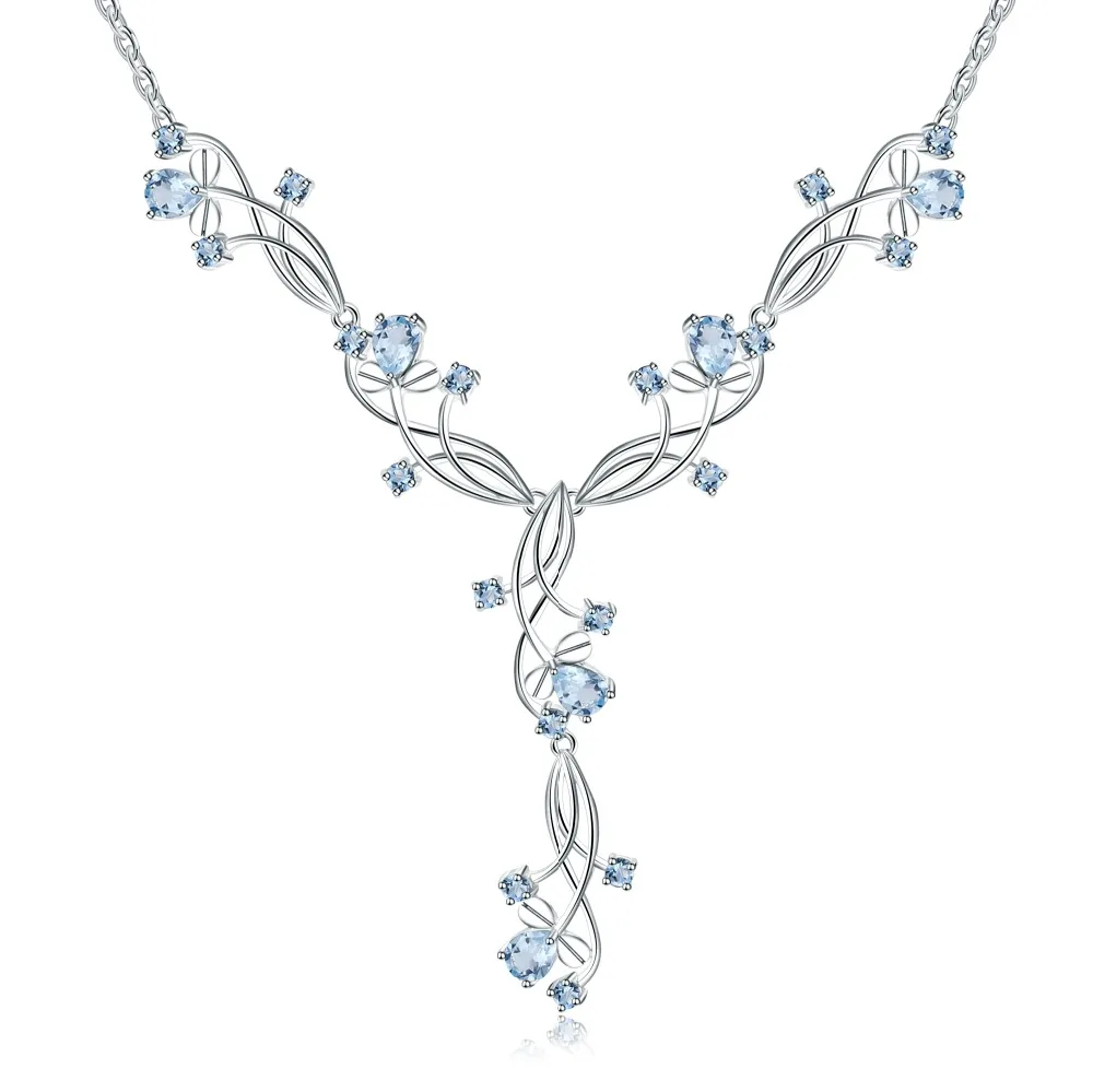 

Gem's Ballet 7.89ct Natural Sky Blue Topaz Romantic Gemstone Pendants For Ladies 925 Sterling Silver Cute Necklace Fine Jewelry