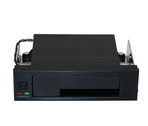 Imagen 2 del producto Caja interna de estante móvil de una sola bahía con luz indicadora LED, compatible con intercambio en caliente para PC SATA HDD SSD de 2,5 y 3,5 pulgadas