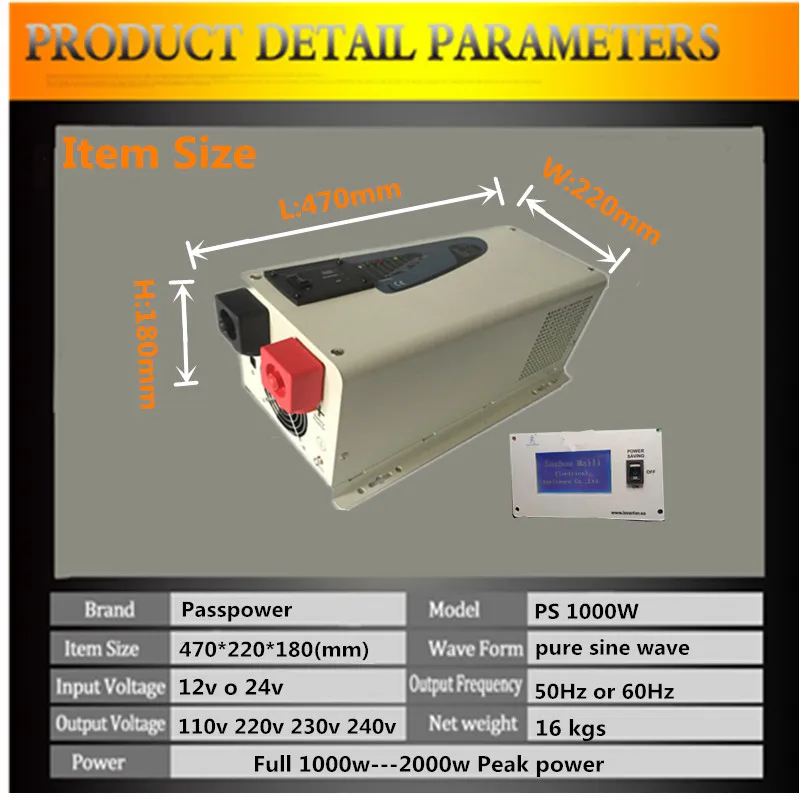 off grid inverter 1000w low frequency inverter pure sine wave 12v to 220v