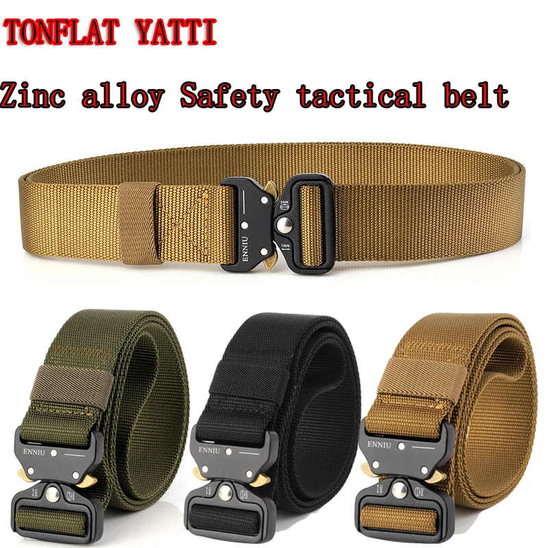 Hot! New Zinc Alloy Buckle Fast Open Tactical Belt 3.8cm 1000d Oxford Cloth Military Army Equipment Combat Belt 3 Colors