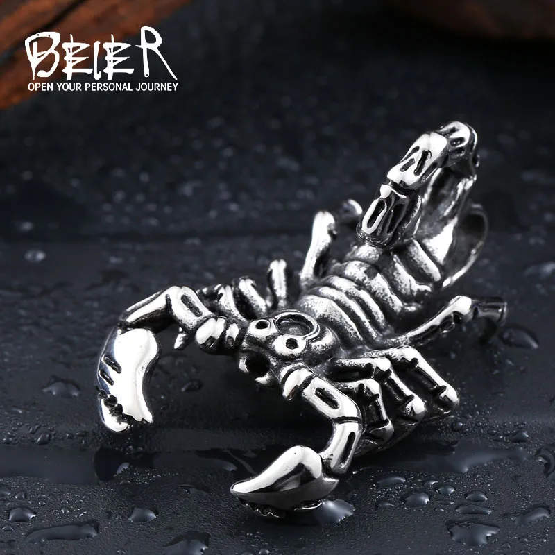 Beier new store 316L Stainless Steel pendant necklace  Animal Scorpion Pendant   jewelry LLBP8-134P