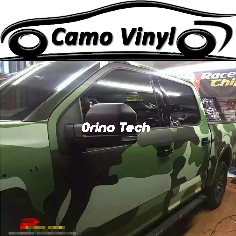 

ORINO Military Green Vinyl Camouflage Wrap Film Army Green Car Wrap Sticker With Air Free Bubble Vehicle Wrpping Film