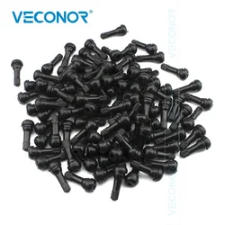 100PCS TR413 Snap-In Tire Valve Stems Rubber Material