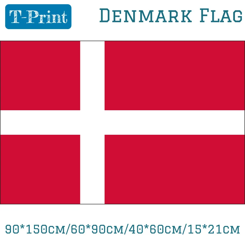 90*150cm/60*90cm Denmark National Flag 3X5ft Polyester Banner For National Day / Sports games  banners and flags decoration