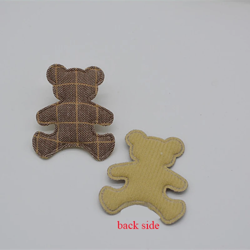 40pcs/lot Bear Padded Appliques for Children Headwear Hair clip Accessories and Garment Accessories