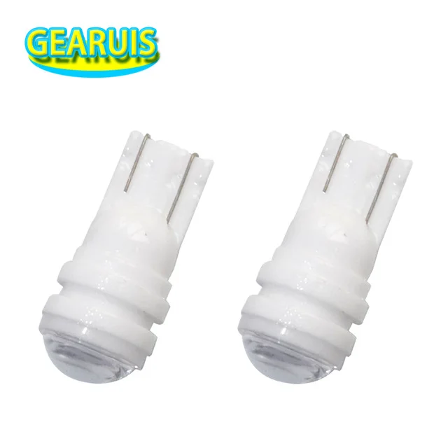 100pcs T10 Ceramic 3 SMD 2835 LED Light Bulb 194 501 w5w Ceramic Base Car Turn Signal License Plate Clearance Lights 12V