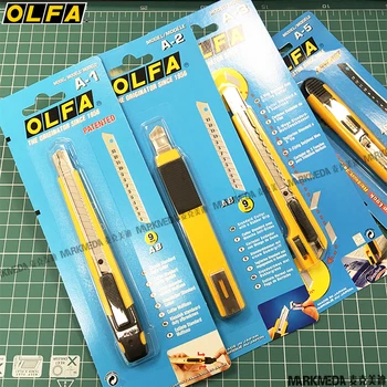 일본에서 만든 OLFA 표준 듀티 슬라이드 잠금 유틸리티 나이프 A-1 A-2 A-3 OLFA AB-10  Best5