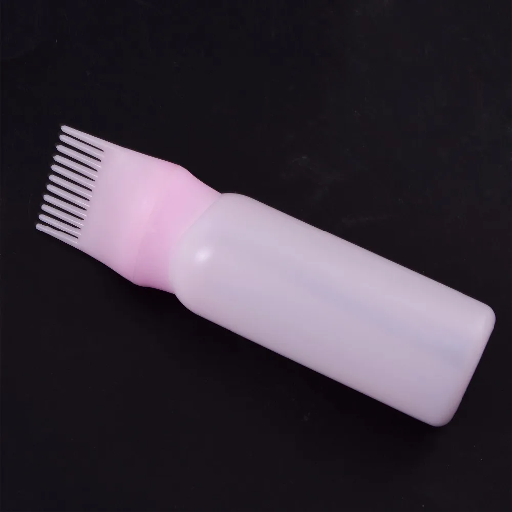 120ml włosy z tworzyw sztucznych Dye napełnianie butelki aplikator z podziałką szczotka grzebień zestaw dozujący farbowanie włosów jak w salonie Styling Tools