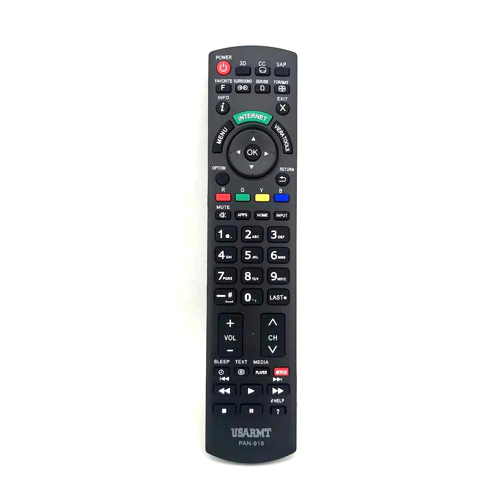 

New PAN-918 Fit For PANASONIC NETFLIX 3D 32" - 85" TV Remote Control Used For N2QAYB000485 Fernbedienung