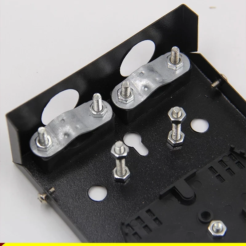 FC Kotak Terminal Kosong 5 Buah 4 Core FTTH SPCC 4 Port SC Panel Patch Serat Optik Kotak Distribusi FTTX Hitam ELINK Ketebalan 0.6Mm