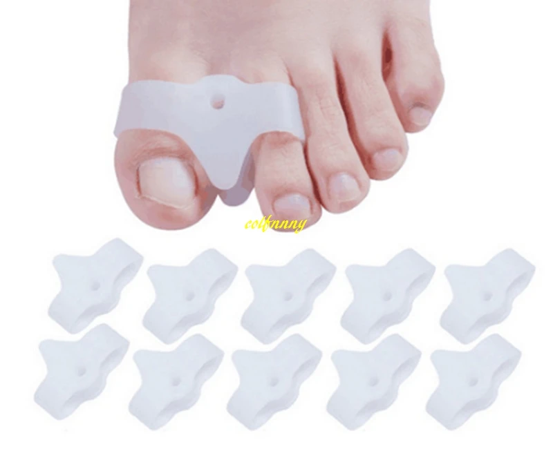 

100Paris/lot Silicone Gel Thumb Corrector Hallux Valgus Foot Bone Orthosis Device Feet Care Double Ring Appliance Brace Support