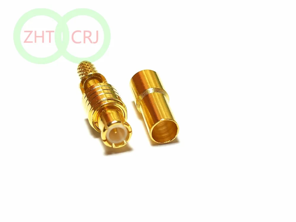 Imagem -04 - Plugue Macho rf Mcx Conector de Crimpagem Plugue para Rg316 Rg175 Lmr100 Reto Banhado a Ouro 100 Peças