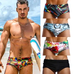 Taddlee Brand Pack of 4 Swimwear Men Swimsuits Swim Boxer Briefs Bikini Gay Penis Pouch Low Rise Swimming Surf Board Shorts New