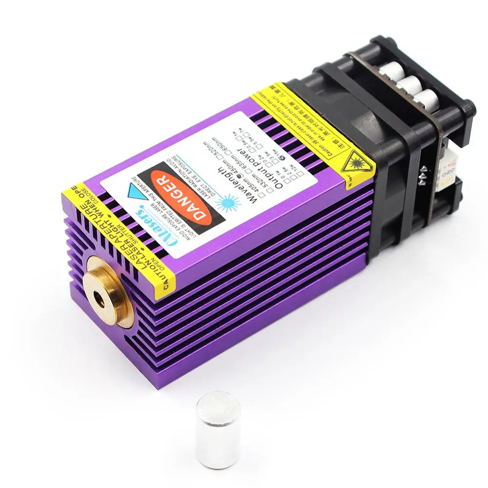 OXLasers 450nm 15W وحدة الليزر الأزرق 15000mW رأس الليزر DIY بها بنفسك النقش بالليزر مع PWM الأرجواني بالوعة الحرارة قطع الخشب الرقائقي