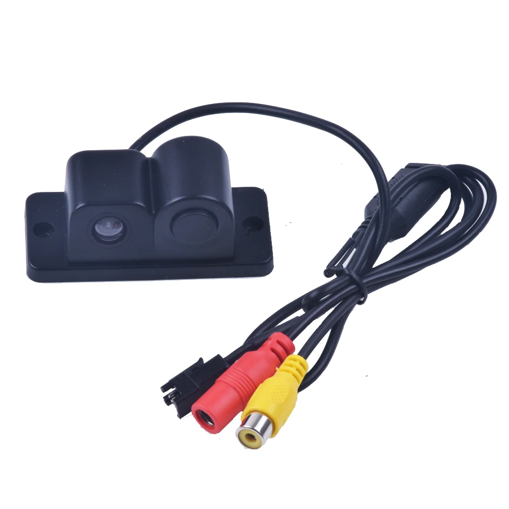 

New 2 in 1 LED Sound Alarm Car Reverse Backup Video Parking Sensor Radar System with CCD Rear View Parking Camera