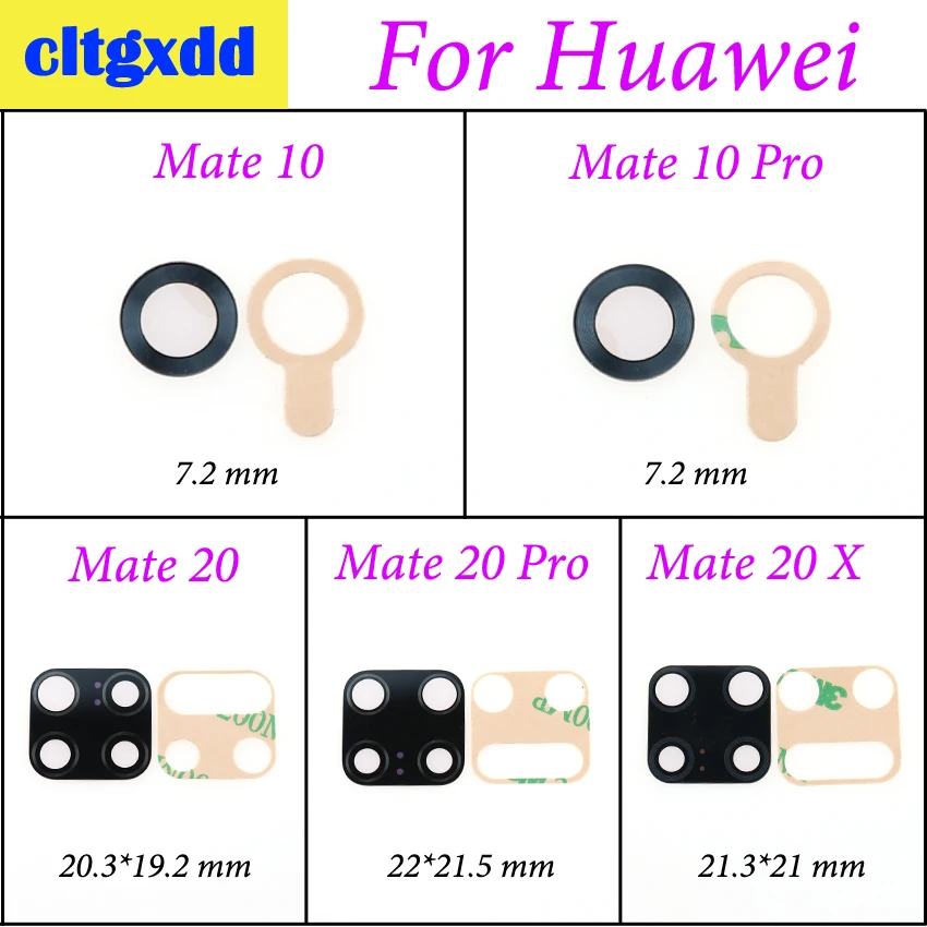 cltgxdd Rear Back Camera Glass Lens with Sticker Adhesive For Huawei Mate10 Mate10Pro Mate20 20Pro Mate20X  For Housing