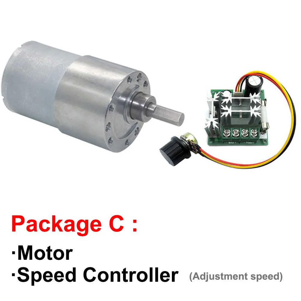 Micro DC Electric Gear Motors 12V 24V High Speed 12 To 1600RPM High Torque Speed Control Reversed For Toy Car Carbon Brush Motor