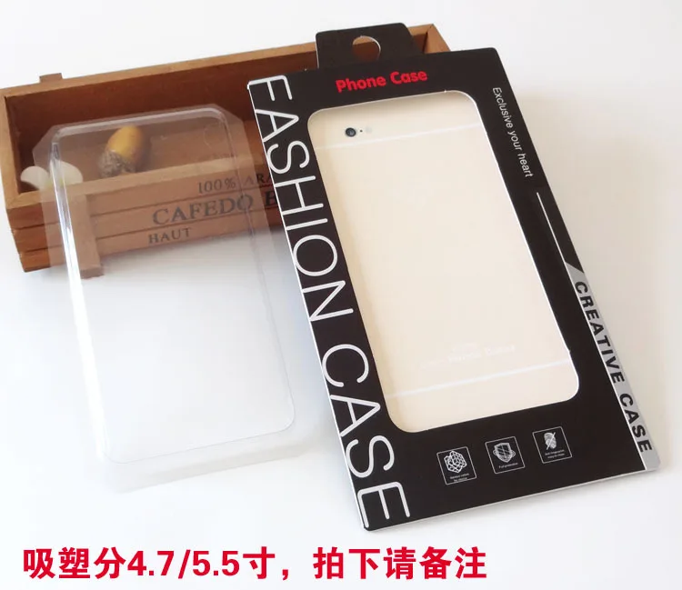 100 pcs Creative Empty Retail Package Plastic Box Packaging For iPhone Samsung Galaxy Mobile Phone Hard Leather Case