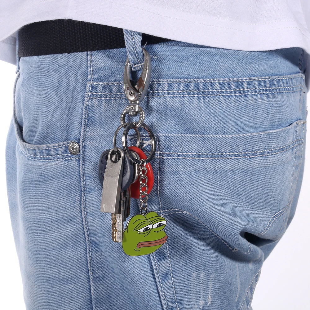 Internet Meme Sad Pepe Frog Keyring Keychain