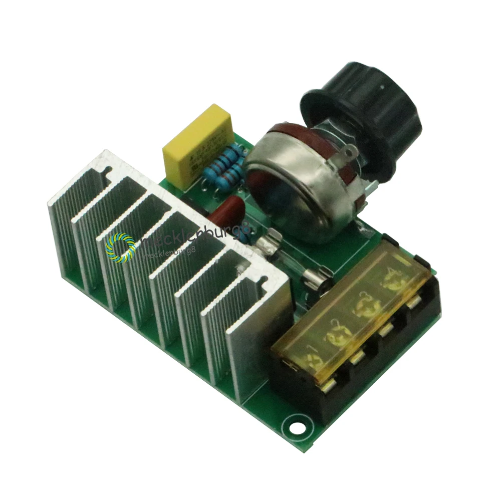 4000W 0-220V AC SCR Electric Voltage Regulator Motor Speed Controller Dimmers Dimming Speed With Temperature Insurance