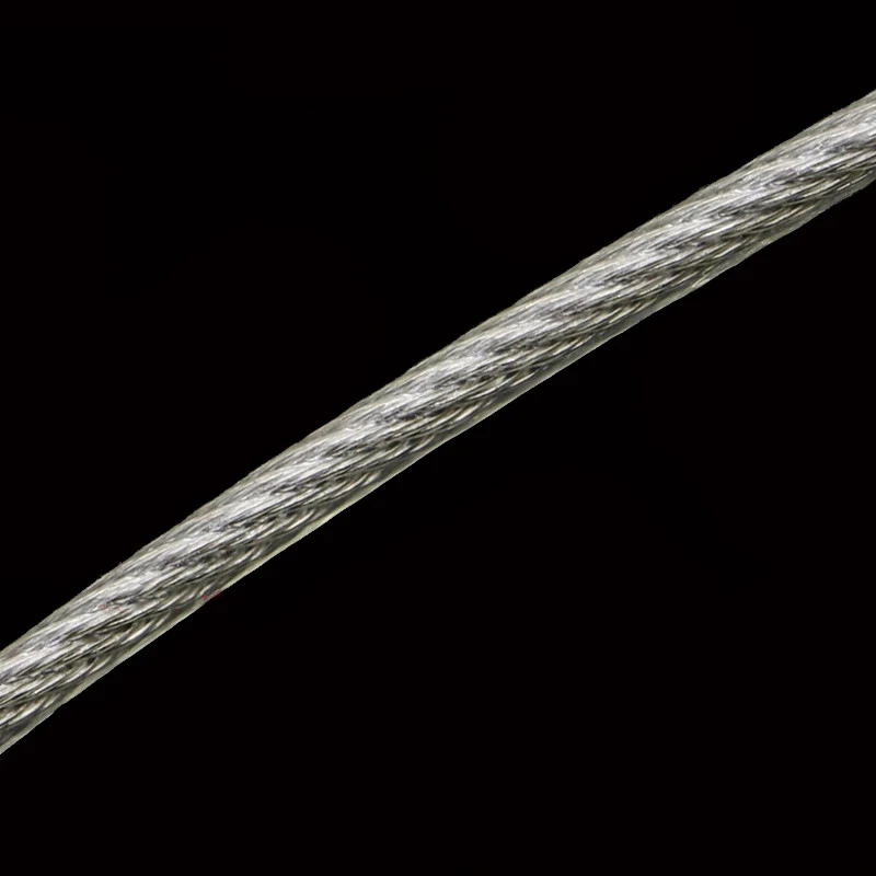 5 Meters 2/3/4/5/6mm 8mm Diameter Steel PVC Coated Flexible Wire Rope Cable Transparent 304 Stainless Steel Clothesline 7*7