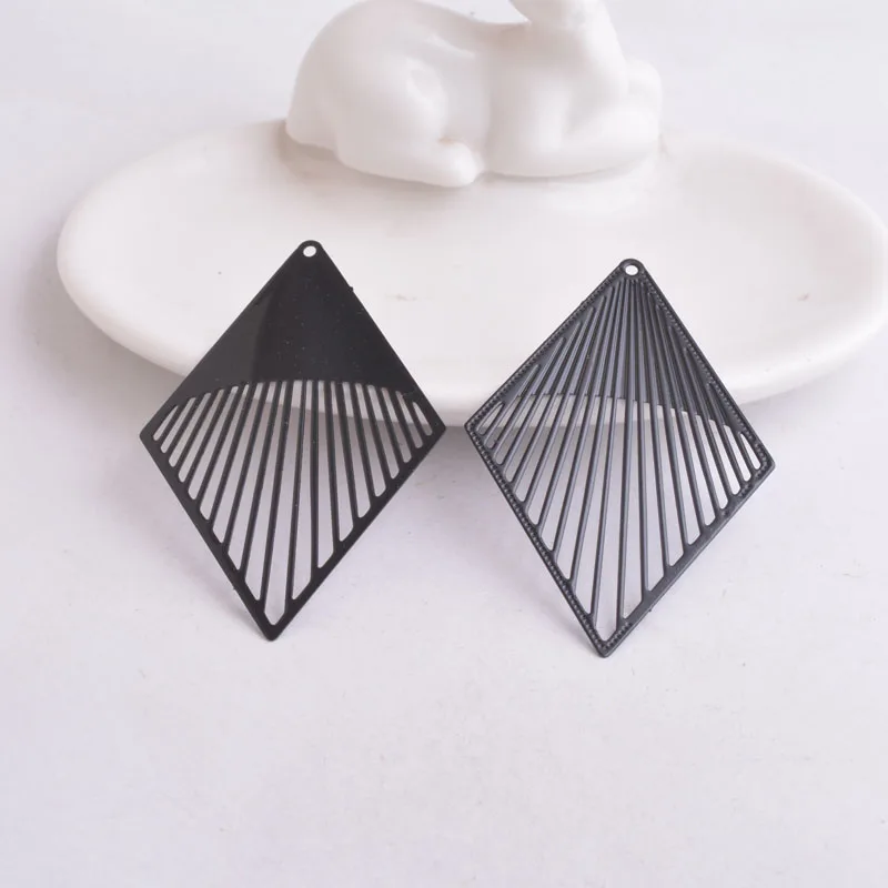 30 Stück AB3484 38*61mm Rhombus-Anhänger Gelbe Anhänger Ohrring-Zubehör für Schmuckherstellung Ohrringe DIY – Detail 11