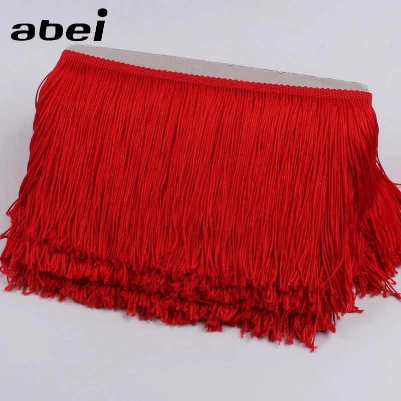 1Yard 15cm Red Fringe Tassel Lace For Sewing Latin Dress Curtain Sewing Fabric Trims DIY Accessories