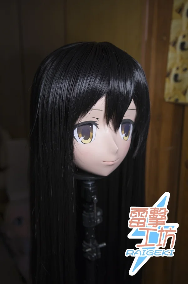 (KM91826)Top Quality Handmade Female Resin Full Head Cosplay Japanese Role Play Akagi Anime Kigurumi Mask Crossdresser Doll