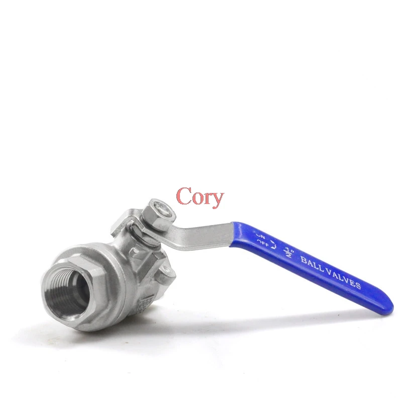 1PC BSPT Female Stainless Steel SS304 2P Full Port Ball Valve with Handle Thread Valve Manual Valve