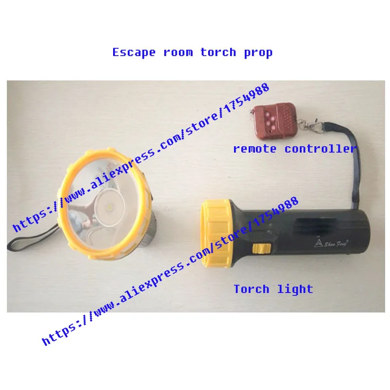 

Real life escape room remote controller controll torch light prop