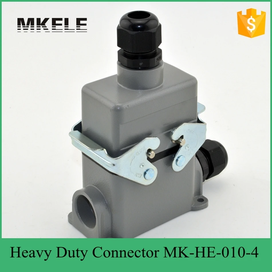 10PIN 16A 400V/500V Hot Runner With Rectangular Plug For Heavy Duty Connector MK-HE-010-4