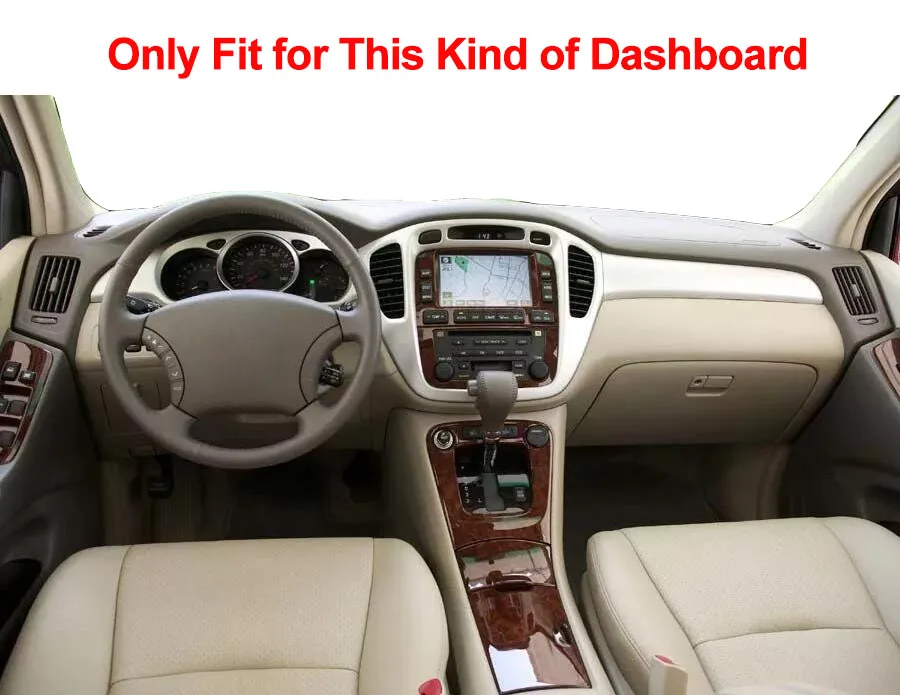 Car Dashboard Cover Dash Mat For Toyota Highlander 1st Gen XU20 2001 2002 2003 2004 2005 2006 2007 Auto Sun Shade Mat Pad Carpet