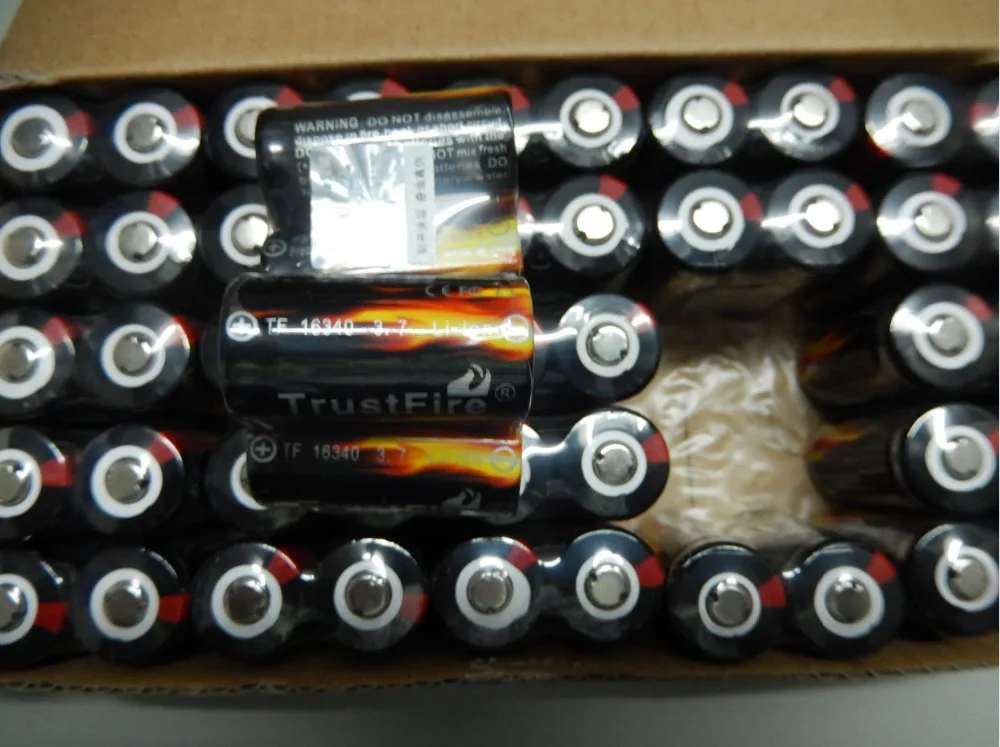 (360pcs/lot freight free)16340 trustfire 880mAh 3.7V li-ion battery cell