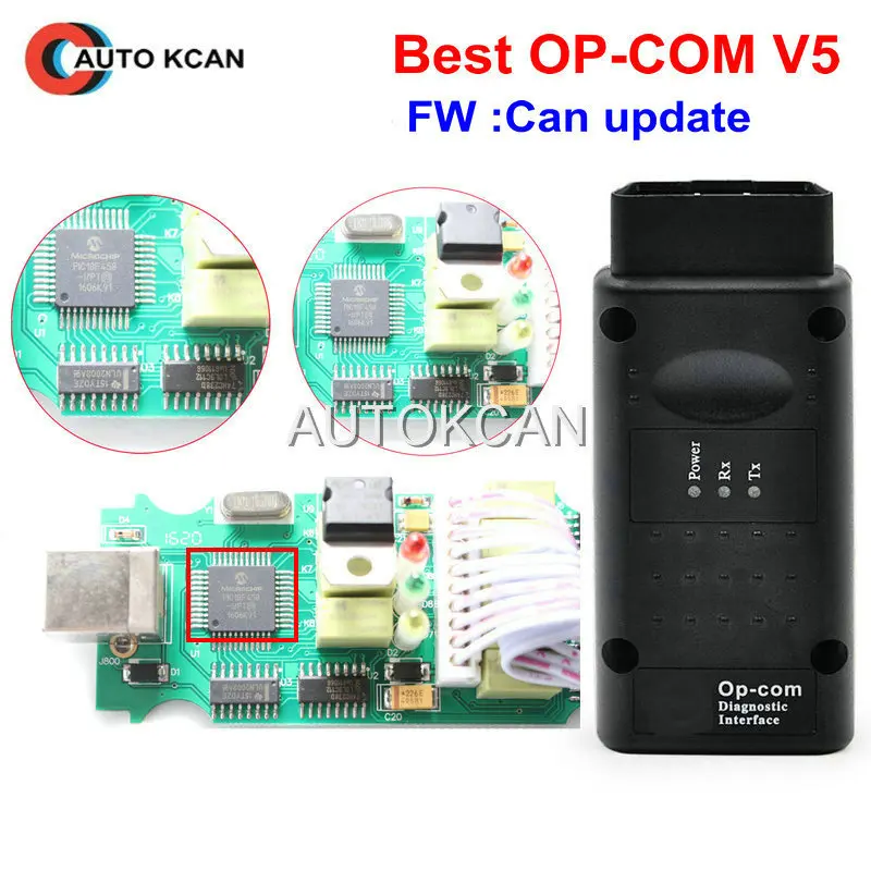 OPCOM V5 OBD2 CAN-BUS Code Reader For Opel Diagnostic Scanner PIC18F458 CAN BUS Automotive Tester