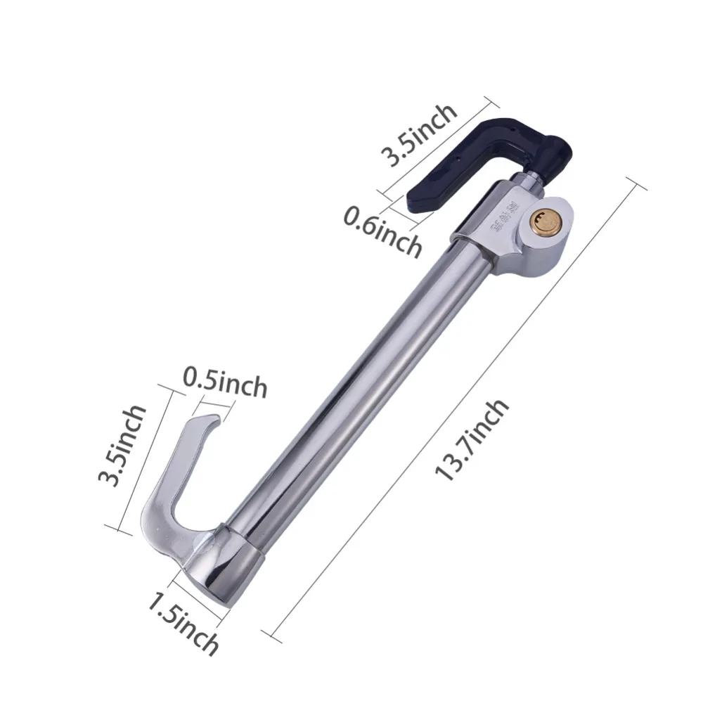 Stainless Steel Steering Wheel Lock Heavy Duty Extendable Anti Theft Car Steering Wheel Clutch Brake Lock