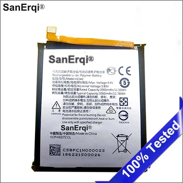 Battery 3060mAh Cell Phone Battery HE342 For Nokia HE342 Replacement Li-ion Batteries SanErqi