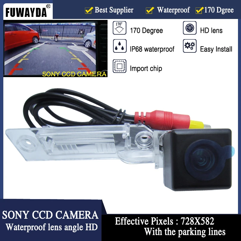 FUWAYDA FOR SONY CCD CHIP CAR REAR VIEW  REVERSE CAMERA FOR VW GOLF PASSAT TOURAN CADDY SUPERB /T5 TRANSPORTER/MULTIVAN T5