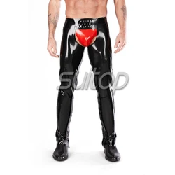 Suitop rubber latex chaps jeans for men