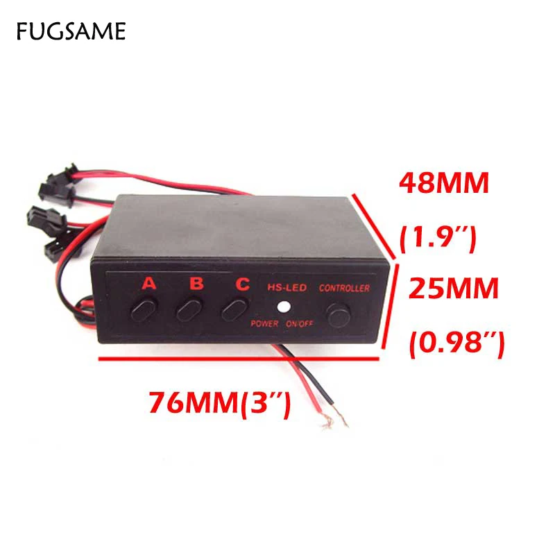 

FUGSAME FREE SHIPPING 4 Ways LED Light Flasher Flash Strobe Controller Box