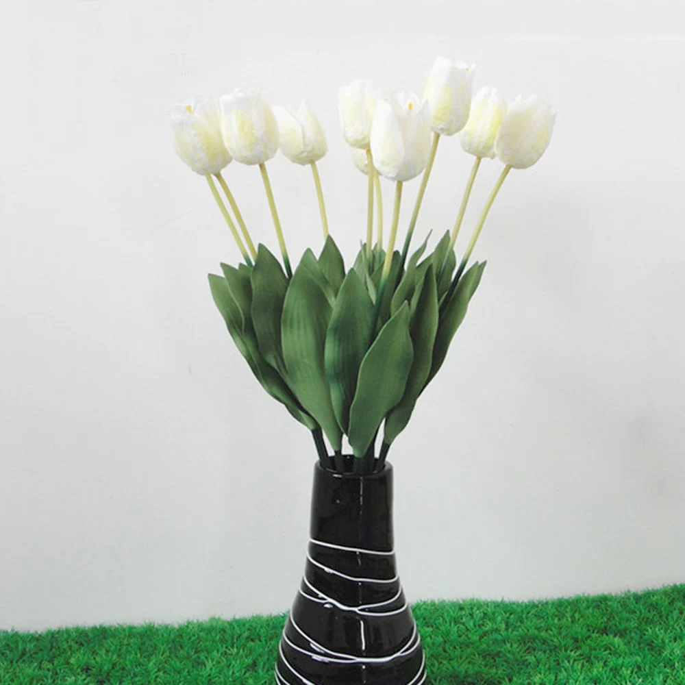 15 Uds. Ramos de flores artificiales, ramos de flores de tulipán, mazos de flores para decoración del hogar