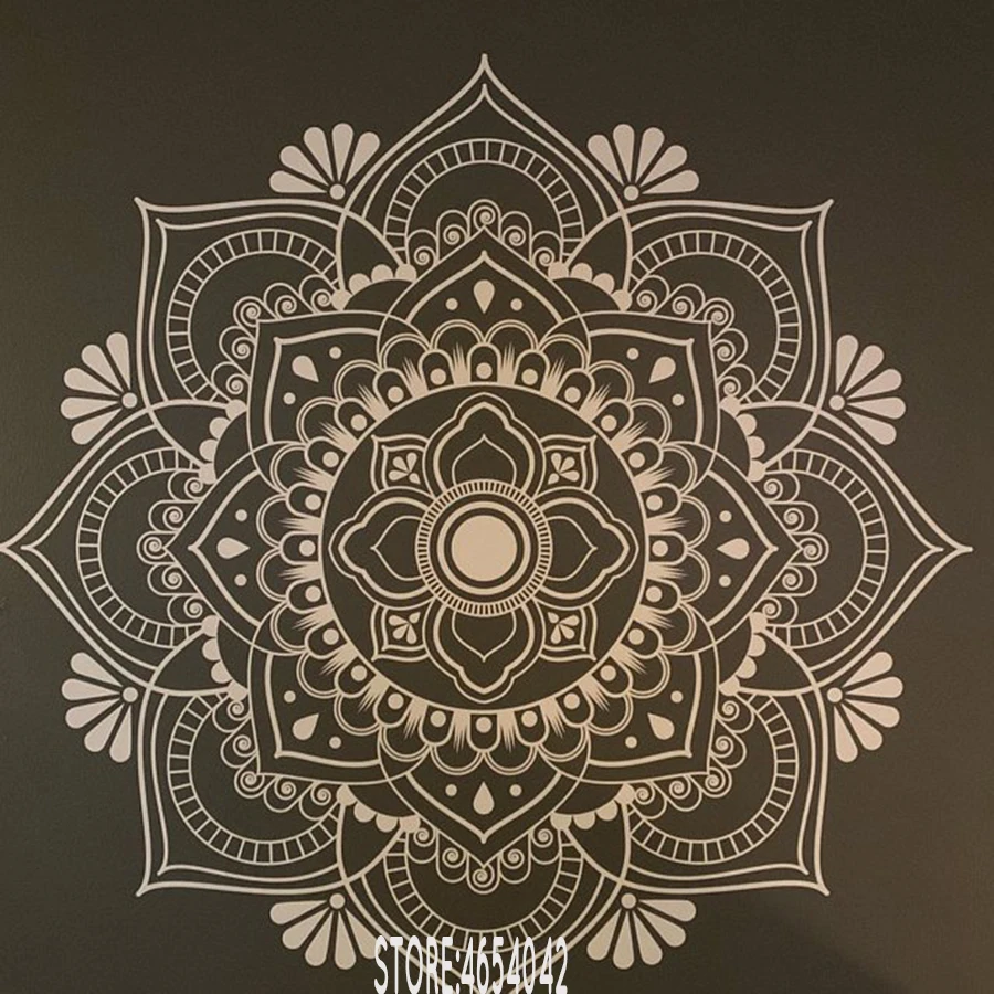 Mandala Wall Decal Headboard Zen Decor Lotus Flower Mandala Decal Vinyl Bedroom  Yoga Sticker Vinyl Bohemian Decals C31