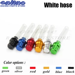 6 Color 1Pc Aluminum Motorcycle Gas Pit Dirt Bike Fuel Petrol Tank Cap Breather Pipe Hose ATV 2Way Valve Vent Breather Tube Pipe